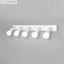 GobekUsa 3/4-Head Bedroom Vanity Wall Sconce in Simple Metal Finish with Exposed Bulb - Black/White