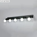 GobekUsa 3/4-Head Bedroom Vanity Wall Sconce in Simple Metal Finish with Exposed Bulb - Black/White