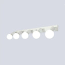 GobekUsa 3/4-Head Bedroom Vanity Wall Sconce in Simple Metal Finish with Exposed Bulb - Black/White
