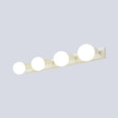GobekUsa 3/4-Head Bedroom Vanity Wall Sconce in Simple Metal Finish with Exposed Bulb - Black/White