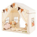 3-4 Kids Large Play Tent House with 2 Opening Doors and Star Lights-Beige by LJGDeals