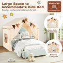 3-4 Kids Large Play Tent House with 2 Opening Doors and Star Lights-Beige by LJGDeals
