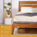 Acacia Emery Wood Platform Bed Frame for Modern Bedrooms