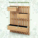 3-Box Wooden Raised Garden Bed with Trellises and Fabric Liners-Natural by LJGDeals
