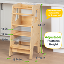 Adjustable Toddler Kitchen Tower with Safety Bars by Ocodile.com