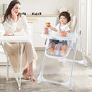 3-In-1 Convertible Highchair with Adjustable Height and 5-Point Safety Belt and Lockable Wheels by LJGDeals