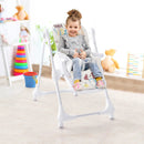 3-In-1 Convertible Highchair with Adjustable Height and 5-Point Safety Belt and Lockable Wheels by LJGDeals