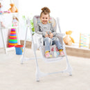 3-In-1 Convertible Highchair with Adjustable Height and 5-Point Safety Belt and Lockable Wheels by LJGDeals
