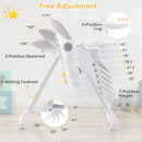 3-In-1 Convertible Highchair with Adjustable Height and 5-Point Safety Belt and Lockable Wheels by LJGDeals