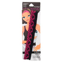 3 Pack Single Pom Braid Burgundy Black | Nylon Headband Hair Accessory