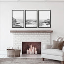 Coastal Black White Photography Set. Waves, Rocky Beach by Wall Art Set