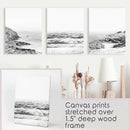Coastal Black White Photography Set. Waves, Rocky Beach by Wall Art Set