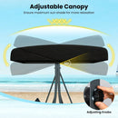 3-Person Porch Swing with Stand Outdoor Canopy Swing with Rattan Seat Back-Black by LJGDeals