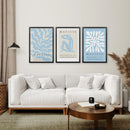 Set of 3 Blue and Beige Henri Matisse Prints by Wall Art Set