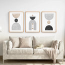 Minimalist Wall Art Set - Modern Art Prints of Black Rainbow by Wall Art Set