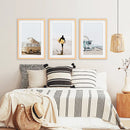 Surfer on the Sand Wall Art Set. Yellow Bus, Lifeguard Tower by Wall Art Set