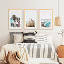 Summer Surfing Wall Art Set. Yellow Bus, Surfboards, Beach Cabins by Wall Art Set