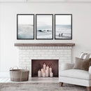 Navy Blue Surfing Wall Art. Set of 3 Prints by Wall Art Set