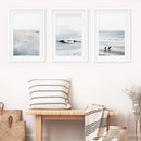 Navy Blue Surfing Wall Art. Set of 3 Prints by Wall Art Set
