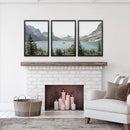 Montana Glacier National Park. Mountain Lake. Travel Wall Art by Wall Art Set