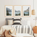 Montana Glacier National Park. Mountain Lake. Travel Wall Art by Wall Art Set