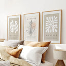 Set of 3 Henri Matisse Prints: Artistic Neutral Wall Art by Wall Art Set