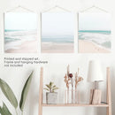 Minimalist Neutral Ocean Beach Wall Art Set of 3 Pieces by Wall Art Set