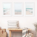 Minimalist Neutral Ocean Beach Wall Art Set of 3 Pieces by Wall Art Set