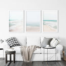 Minimalist Neutral Ocean Beach Wall Art Set of 3 Pieces by Wall Art Set