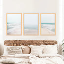 Minimalist Neutral Ocean Beach Wall Art Set of 3 Pieces by Wall Art Set
