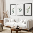 Gold & Green Eucalyptus Wall Art Set of 3 by Wall Art Set