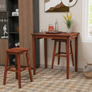 3-Piece Bar Table Set with Pub Table and 2 Saddle Stools by LJGDeals