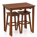 3-Piece Bar Table Set with Pub Table and 2 Saddle Stools by LJGDeals