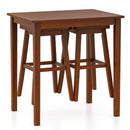 3-Piece Bar Table Set with Pub Table and 2 Saddle Stools by DirectDeals