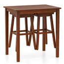 3-Piece Bar Table Set with Pub Table and 2 Saddle Stools by LJGDeals