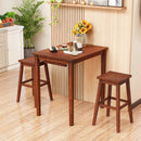 3-Piece Bar Table Set with Pub Table and 2 Saddle Stools by LJGDeals