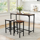 Industrial 3-Piece 47.5" Counter-Height Dining Table and 2 Bar Stools by LJGDeals