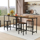 Industrial 3-Piece 47.5" Counter-Height Dining Table and 2 Bar Stools by LJGDeals