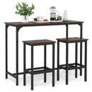 Industrial 3-Piece 47.5" Counter-Height Dining Table and 2 Bar Stools by LJGDeals