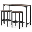 Industrial 3-Piece 47.5" Counter-Height Dining Table and 2 Bar Stools by LJGDeals