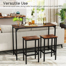 Industrial 3-Piece 47.5" Counter-Height Dining Table and 2 Bar Stools by LJGDeals