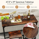 Industrial 3-Piece 47.5" Counter-Height Dining Table and 2 Bar Stools by LJGDeals