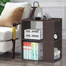2-Tier Side End Table with Storage Shelves by LJGDeals