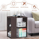 2-Tier Side End Table with Storage Shelves by LJGDeals