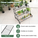 3-Tier Mental Plant Stand with Grid Shelf by LJGDeals