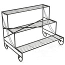 3-Tier Mental Plant Stand with Grid Shelf by LJGDeals