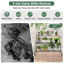 3-Tier Mental Plant Stand with Grid Shelf by LJGDeals