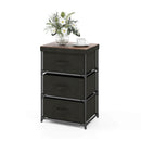 3-Tier Fabric Nightstand with Sturdy Metal Frame by LJGDeals