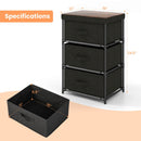 3-Tier Fabric Nightstand with Sturdy Metal Frame by LJGDeals