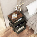 3-Tier Fabric Nightstand with Sturdy Metal Frame by LJGDeals